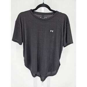 Under Armour Women's Sz S UA Armour Sport Short Sleeve Black Shirt